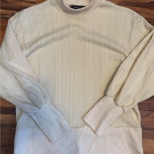 Women's Mock Neck Cream Sweater